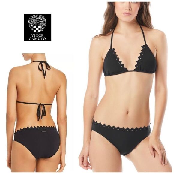Vince Camuto ric-rack trim bikini. M-top/L-bottom. NWT - Picture 1 of 12